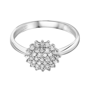 Кольцо из белого золота с бриллиантами - 802905