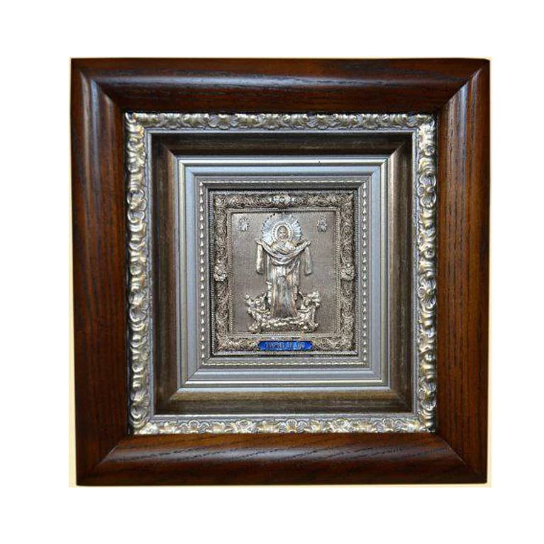 Икона серебряная "Покров Пресвятой Богородицы". Артикул 227: цена, отзывы, фото – купить в интернет-магазине AURUM