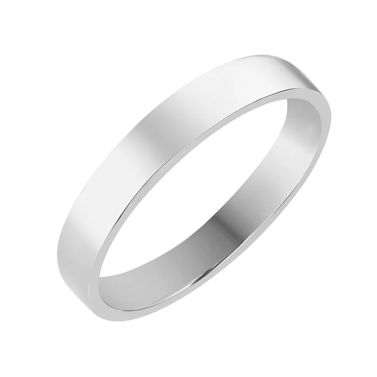 Обручальное кольцо из белого золота  - 2229355