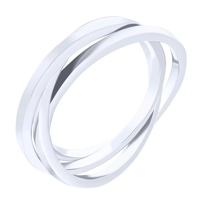 Кольцо из серебра переплетение . Артикул 7501/К2/419: цена, отзывы, фото – купить в интернет-магазине AURUM