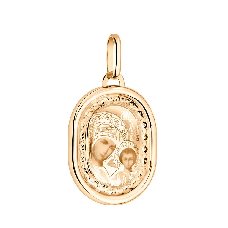 Ладанка из красного золота с эмалью Богородица "Казанская". Артикул 403500К: цена, отзывы, фото – купить в интернет-магазине AURUM