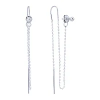 Срібні сережки-пусети з підвісами "Кульки" - 2075861