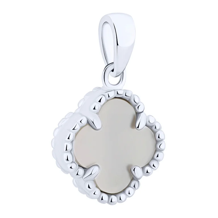 Підвіс "Конюшина" зі срібла з перламутром  - 2194711