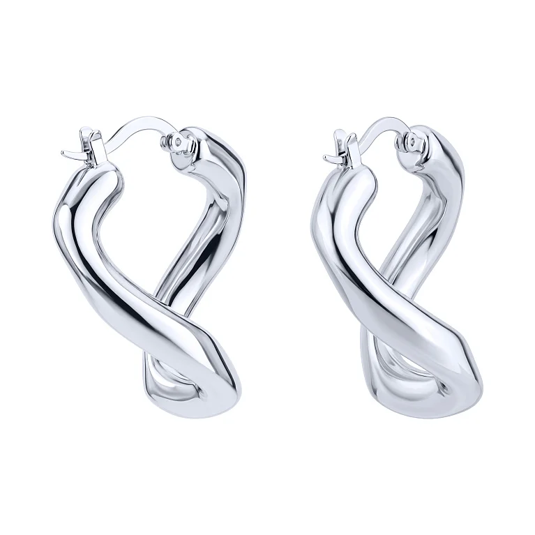 Серьги "Завитки" из серебра - 2246365