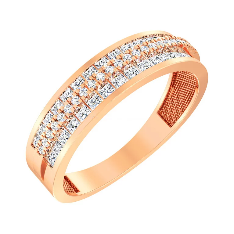 Золотое кольцо с фианитом. Артикул 141039: цена, отзывы, фото – купить в интернет-магазине AURUM