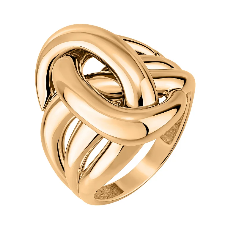 Каблучка з червоного золота "Переплетення" - 2182979