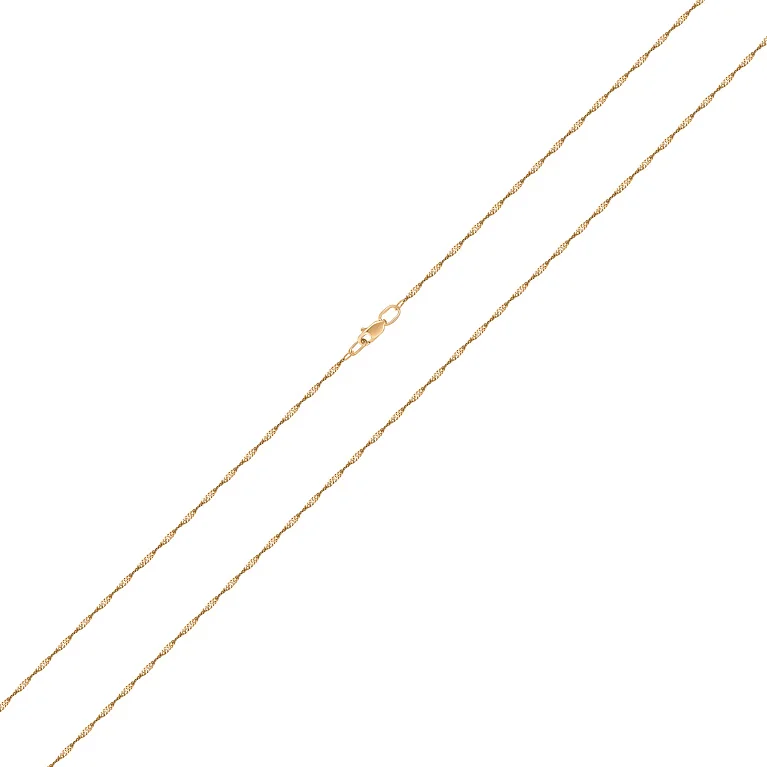 Елегантний ланцюжок із червоного золота з плетінням ребекка - 1915903