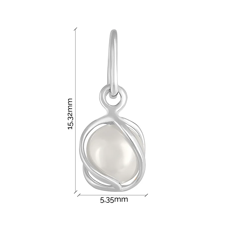 Подвес в белом золоте с жемчужиной - 1653361