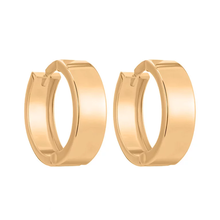 Серьги-кольца в красном золоте. Артикул 120300: цена, отзывы, фото – купить в интернет-магазине AURUM