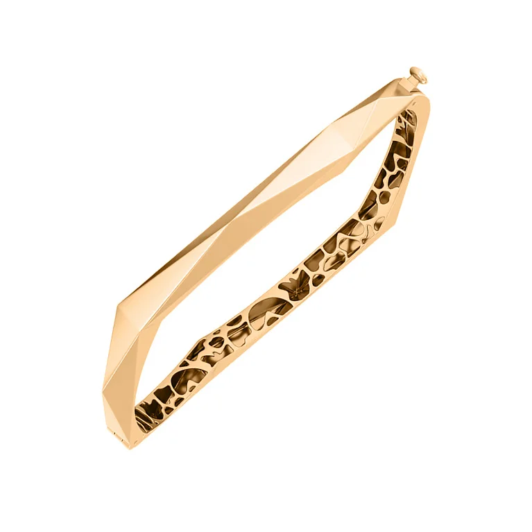 Жорсткий браслет "Геометрія" з червоного золота  - 2187411