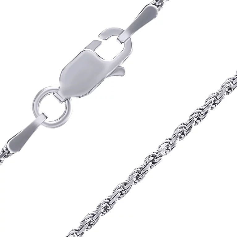 Ланцюг зі срібла з плетінням джгут. Артикул 7508/802Р1/40: ціна, відгуки, фото – купити в інтернет-магазині AURUM