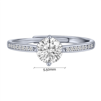 Серебрянное кольцо с фианитами раздвижное - 2001901