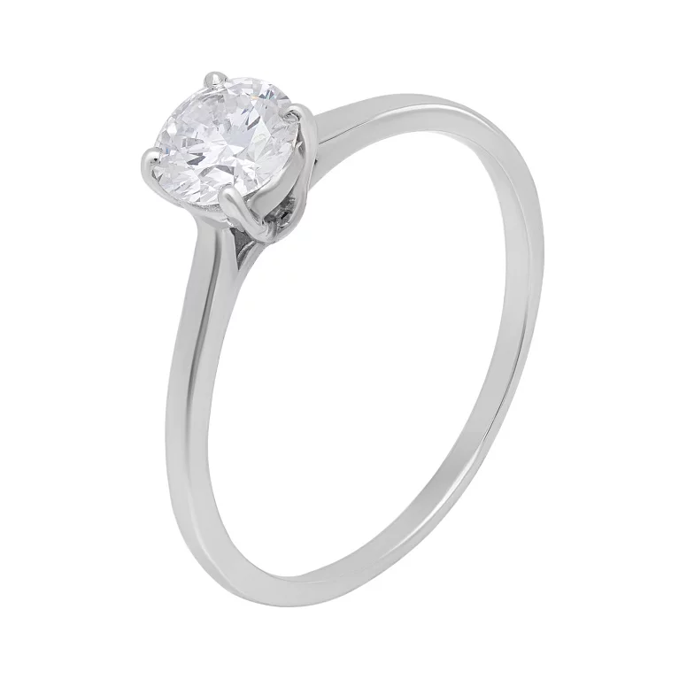 Классическое кольцо из белого золота с бриллиантами. Артикул 101-10103(5,1)б: цена, отзывы, фото – купить в интернет-магазине AURUM