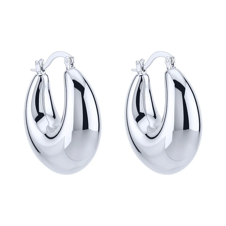 Массивные серьги из серебра - 2187053