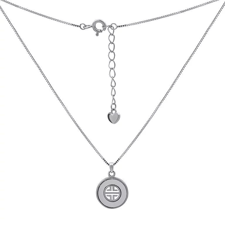 Серебряная цепочка с подвеской  с перламутром венецианское плетение. Артикул 125 1 390: цена, отзывы, фото – купить в интернет-магазине AURUM