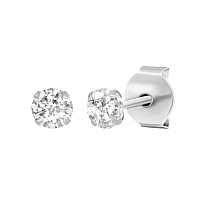 Срібні сережки-гвоздики з цирконієм. Артикул 7518/С2Ф/601: ціна, відгуки, фото – купити в інтернет-магазині AURUM