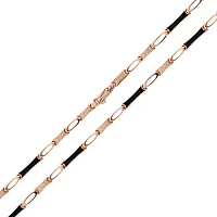 Стильная цепочка из красного золота с эмалью и плетением ролекс - 1964817