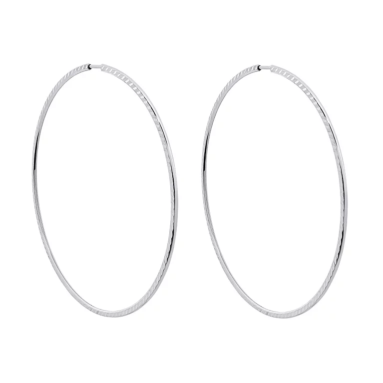 Сережки-кольца из серебра. Артикул 7502/26150601: цена, отзывы, фото – купить в интернет-магазине AURUM