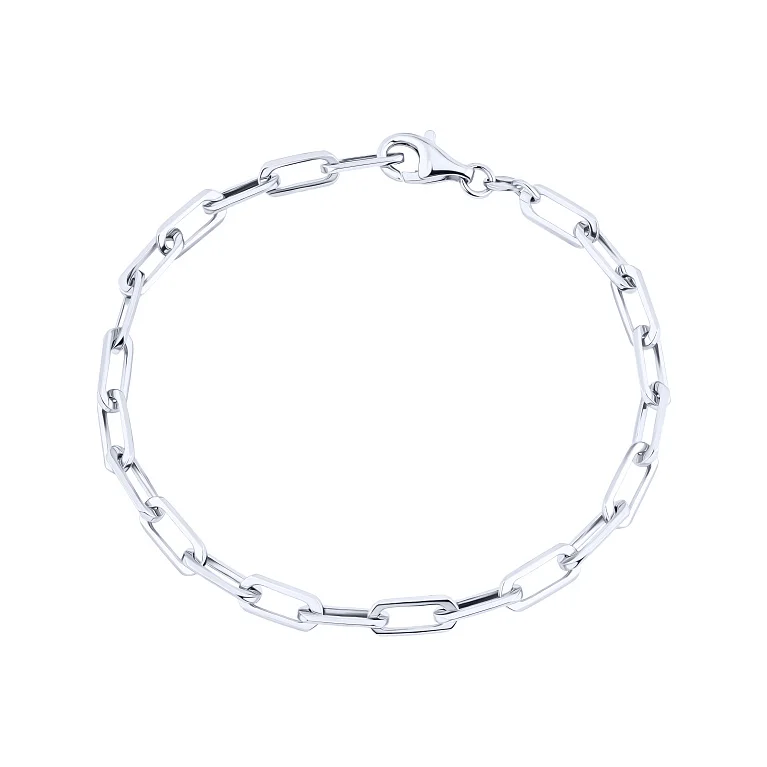 Серебряный браслет в плетении якорь - 2167577