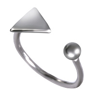 Кольцо серебряное Треугольник. Артикул 7501/К2/1100: цена, отзывы, фото – купить в интернет-магазине AURUM