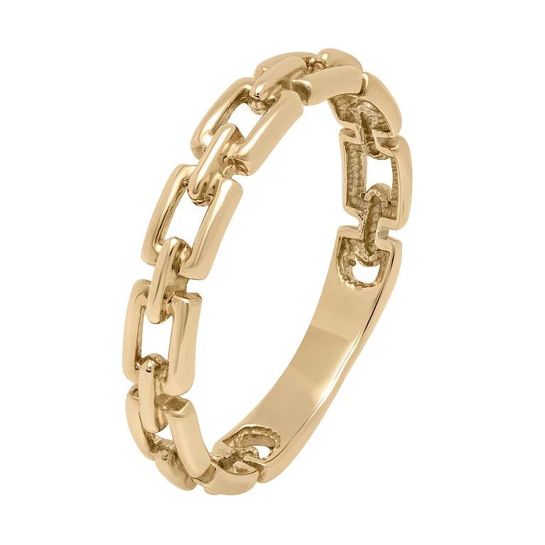 Кольцо "Цепь" из красного золота. Артикул 100225800: цена, отзывы, фото – купить в интернет-магазине AURUM