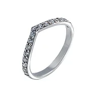 Серебряное кольцо с фианитом - 569761