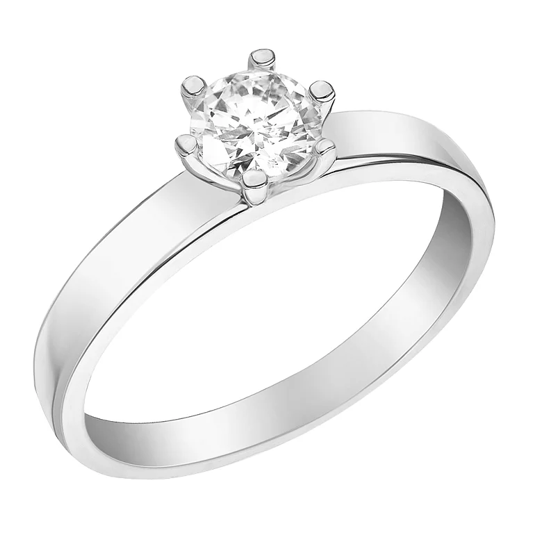 Серебряное кольцо с фианитом. Артикул 7501/3783/5: цена, отзывы, фото – купить в интернет-магазине AURUM