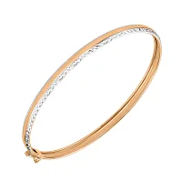 Жесткий браслет из комбинированного золота с алмазной гранью - 1518900