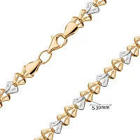 Колье из комбинированного золота с плетением фантазия - 1856649