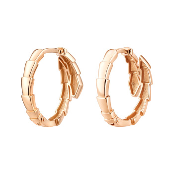 Серьги-кольца "Змея" из красного золота - 2149613