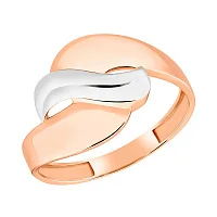 Каблучка з комбінованого золота - 961679