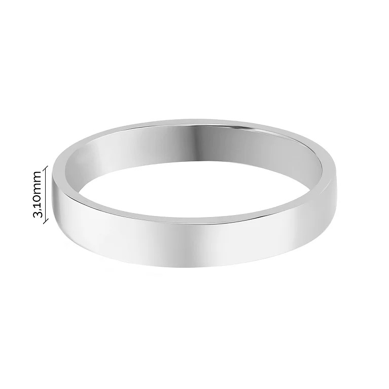 Обручальное кольцо из белого золота  - 2229355