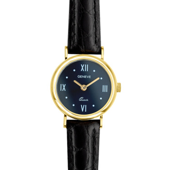 Часы "Geneve" наручные из лимонного золота с кожаным ремешком - 2181274