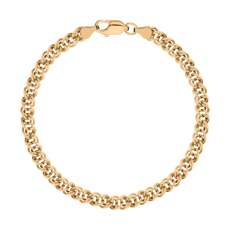 Браслет з червоного золота плетіння мона ліза - 1823366