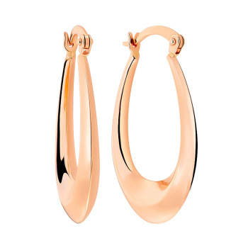 Сережки-кольца из красного золота - 973204