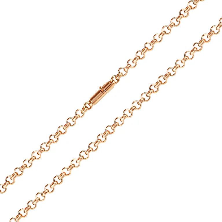 Ланцюг з червоного золота плетіння шопард - 813267