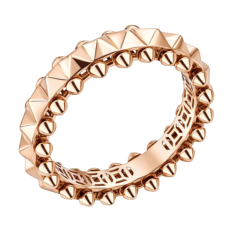Каблучка "Clash" у червоному золоті - 2139358
