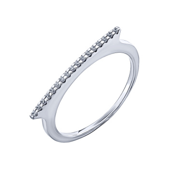 Серебряное кольцо с фианитами - 2086961
