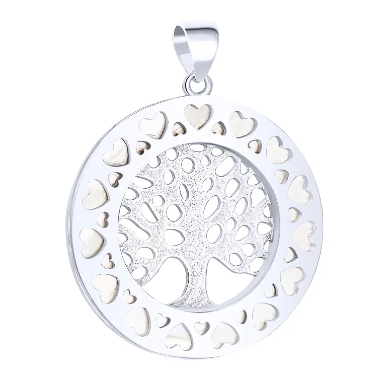 Срібна підвіска з емаллю "Дерево Життя". Артикул 7503/2061243/56: ціна, відгуки, фото – купити в інтернет-магазині AURUM