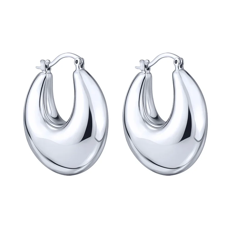 Массивные серьги из серебра - 2187053