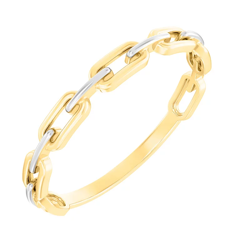 Кольцо "Цепочка" из желтого золота. Артикул 140792ж: цена, отзывы, фото – купить в интернет-магазине AURUM