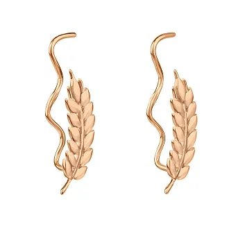 Серьги-клаймберы из красного золота "Колосок" - 1505201