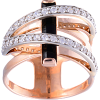 Золотое кольцо с агатом и цирконием. Артикул 379602: цена, отзывы, фото – купить в интернет-магазине AURUM