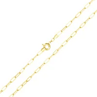 Елегантне кольє з жовтого золота з фіанітами плетіння якірне - 1861191