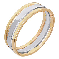 Обручальное кольцо из комбинированного золота. Артикул 310287: цена, отзывы, фото – купить в интернет-магазине AURUM
