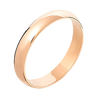 Обручальное кольцо из красного золота. Артикул 220100: цена, отзывы, фото – купить в интернет-магазине AURUM