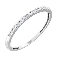 Каблучка з білого золота з діамантами - 1952308