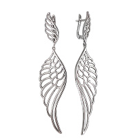 Сережки серебряные Крылья. Артикул 7502/СК2/2007: цена, отзывы, фото – купить в интернет-магазине AURUM