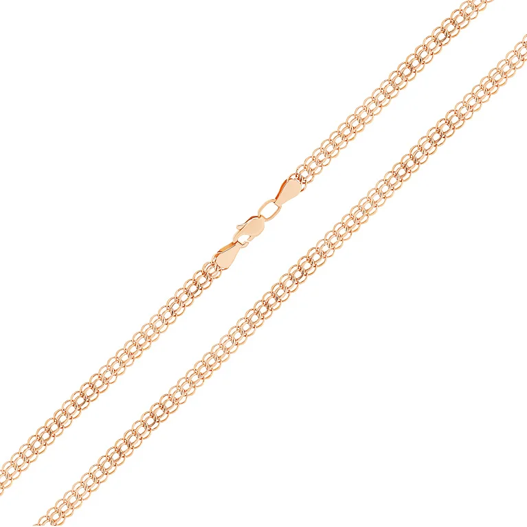 Ланцюжок у червоному золоті плетіння пітон - 1578223