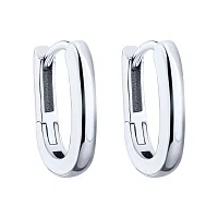 Серьги-кольца из серебра - 2125605